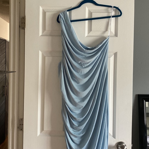 Eloquii ruched one shoulder dress - Picture 3 of 8